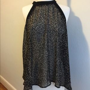 Sheer Confetti Loose Tank - size L